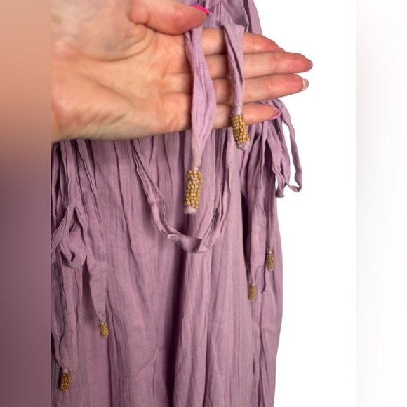 FREE PEOPLE Gauzy Cotton Lightweight Flowy C’est Bon Midi Dress Size Small - Picture 8 of 15